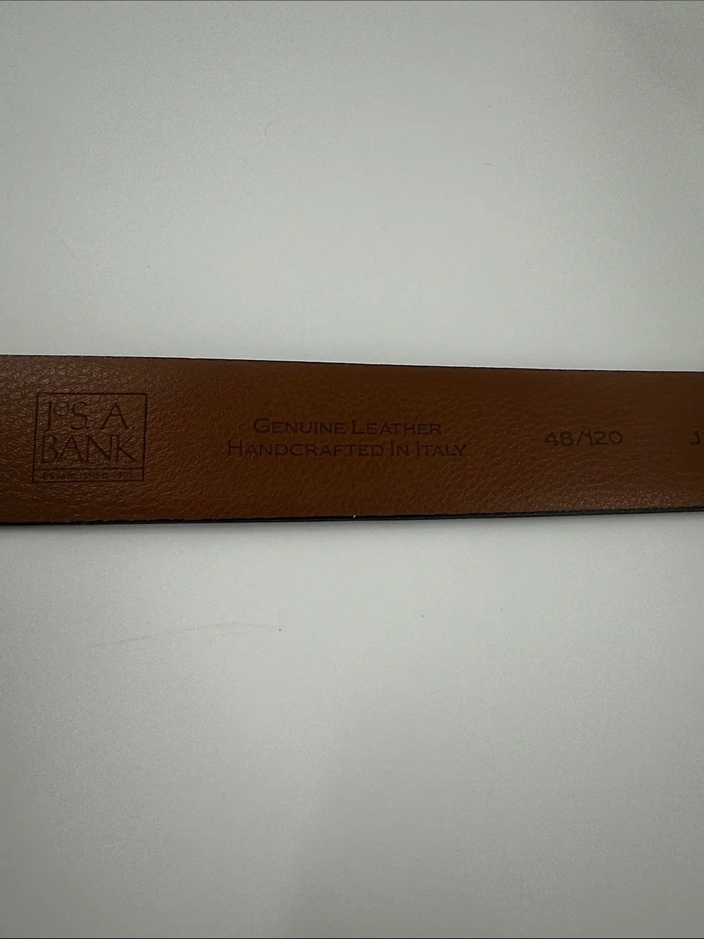 Jos.A.Bank Black Leather Belt. Size:48